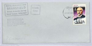 BRITISH ANTARCTIC TERRITORY Cover Halley Bay RRS BRANSFIELD Survey 1976 ZK46