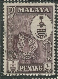 STAMP STATION PERTH Penang #61 Crest Definitive Used 1960