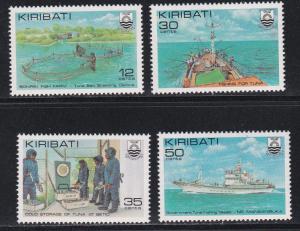 Kitibati # 380-383, Fishing - Ships, NH, 1/2 Cat