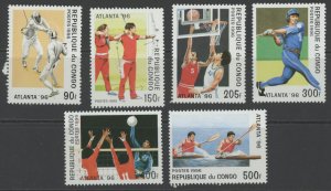 Congo People's Republic 1102-7 ** mint NH sport (2203 39)