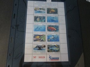 Costa Rica 2006 Sc 593 Bird,fish set MNH