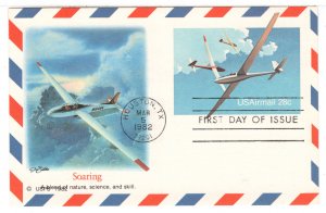 USA Postal Stationery Airmail FDC - Gliders - # UXC20 - Postal Card - Mint