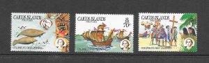 FISH - CAICOS ISLAND #50-52 COLUMBUS LANDFALL MNH