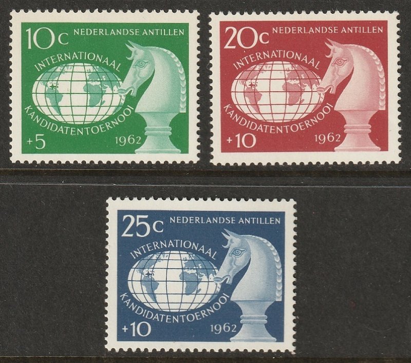 Netherlands Antilles 1962 Sc B55-7 set MNH**