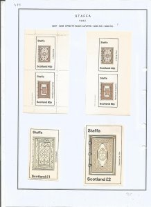 STAFFA - 1982 - Ornate Book Covers - Sheets - Mint Light Hinged - Private Issue