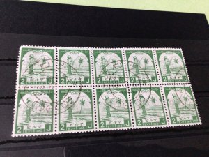 Burma Japanese Occupation used Stamps Block  Ref 51807