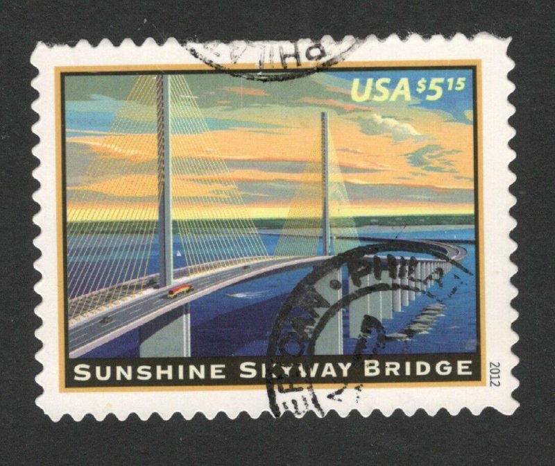4649 Sunshine Skyway Bridge Used Postage Single Off Paper FREE SHIPPING