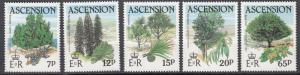 Ascension - 1985 Trees Sc# 363/367 - MNH (329N)