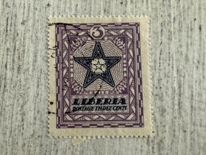 Liberia #216 CTO, 3c, Liberian Star, 2024 SCV.$0.25