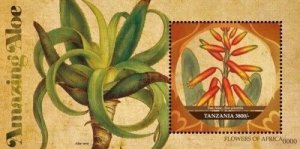 Tanzania 2011 - Flowers of Africa, Aloe - Souvenir Sheet - Scott 2625 - MNH