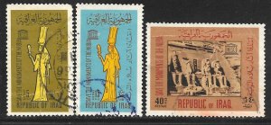 Iraq 409-411: Queen Nefertari, Great Temple of Abu Simbel, used, F-VF