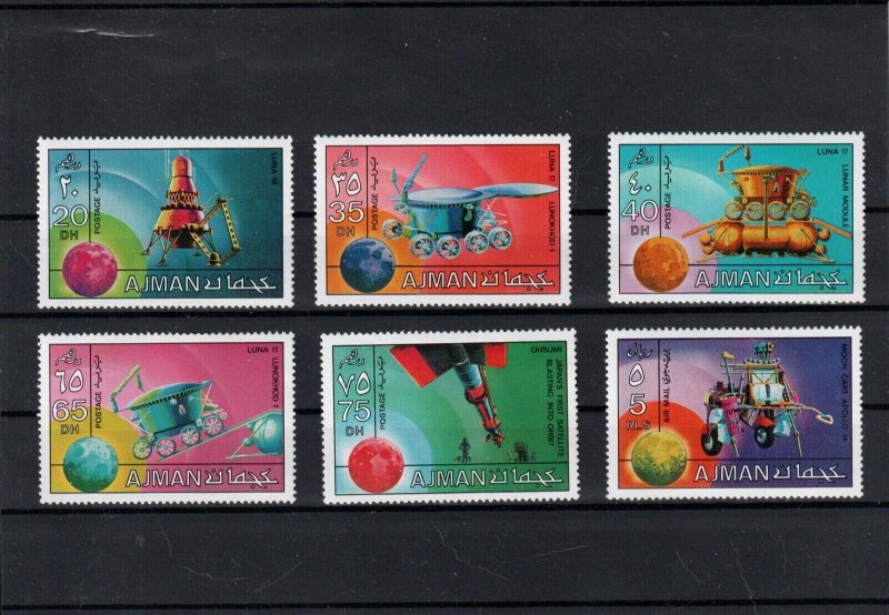 Ajman - 1971 - Space Research PERF  set of 6 MNH - Mi-1216A-1220A