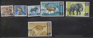 KENYA Scott # Between 20 - 32 Used - Animals On Stamps