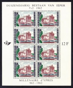 Belgium 730 MNH 1962 British War Memorial at Ypres Mini Sheet of 8 Very Fine