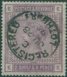 Great Britain 1883 SG178 2/6d lilac QV EEEE FU