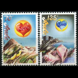 ARUBA 1988 - Scott# 36-7 Love Set of 2 NH