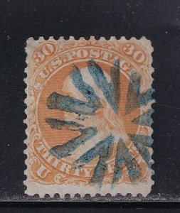 71 VF+ used neat Blue Fancy cancel with nice color cv $ 225 ! see pic !