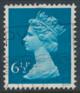 GB  Machin 6½p SG X872 1 band  Used SC# MH60  see scans & details