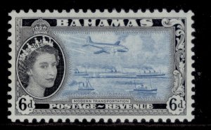 BAHAMAS QEII SG208, 6d light blue & black, NH MINT.