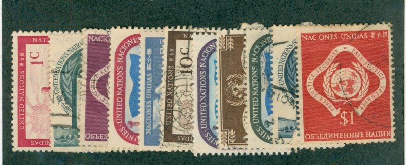 UNITED NATIONS 1-11 USED/MNH CV $4.65 BIN $2.10