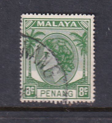 Malaya Penang 1954 Sc 34 8c Used