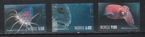 Norway # 1389-1391, Marine Life, Used 1/2 Cat.