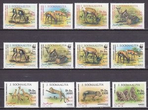 Somalia, Mi cat. 432-443. Wild African Animals, 4 WWF values. 95.00 cat. ^