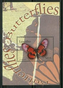 LESOTHO BUTTEFLIES SOUVENIR SHEET  MINT NH   