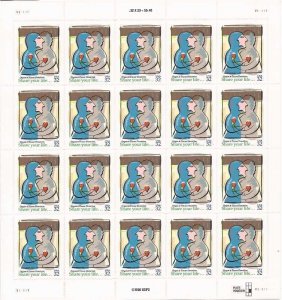 US Stamp 1998 Organ & Tissue Donation 20 Stamp Sheet Scott #3227