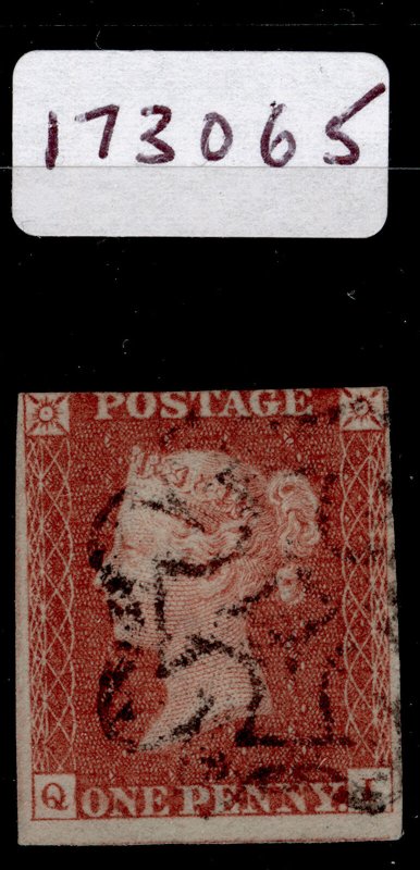 GB QV SG8 1d red-brown PLATE 31 USED. Cat £7500. CHANNEL ISLANDS MX. RPS CERT QI