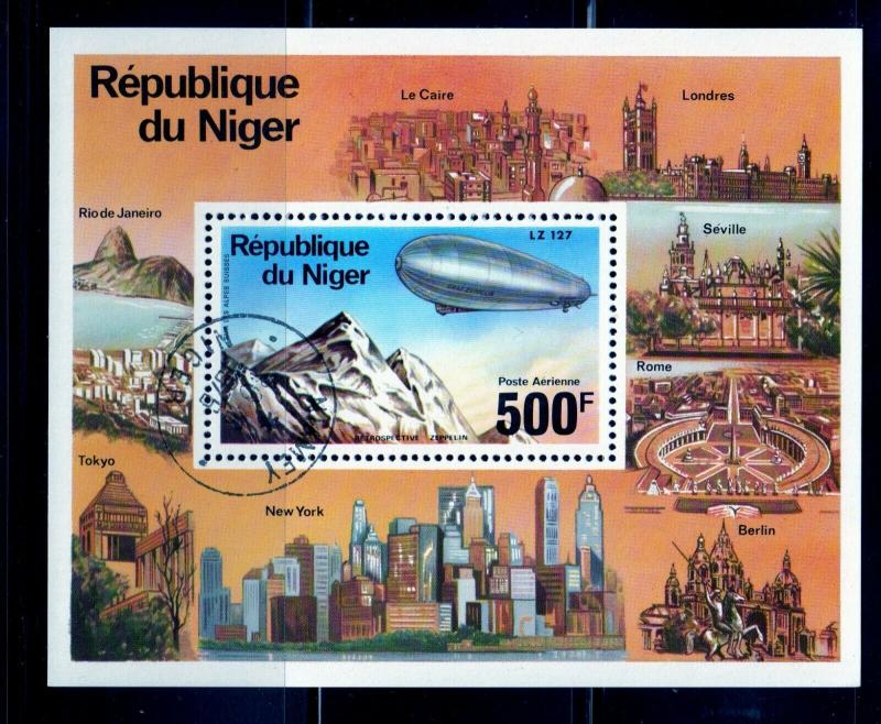 Retrospective ZEPPELIN Airship LZ 127 Souvenir sheet Niger u26