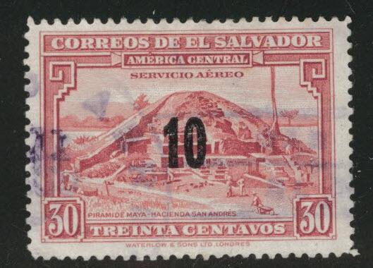 El Salvador Scott C121 used 1948 airmail stamp