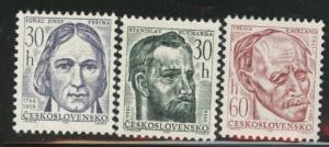 CZECHOSLOVAKIA Scott 1362-1364 MH* 1965 short set