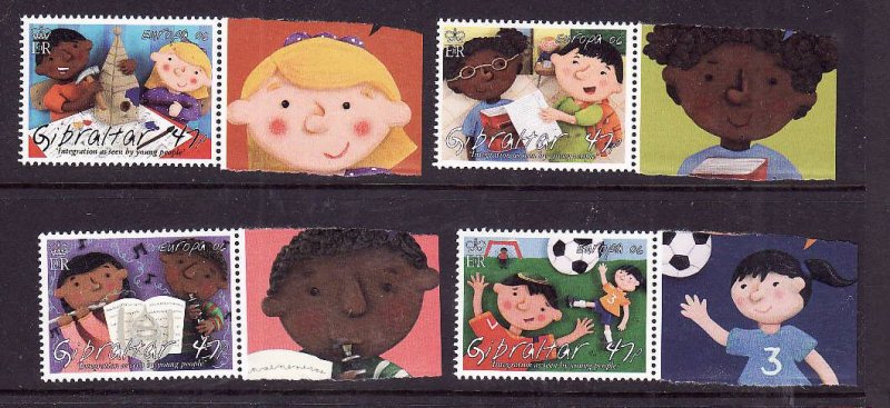 Gibraltar-Sc#1040-3-unused NH set-Europa-Children-2006-