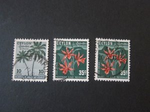 Ceylon 1951 Sc 313-314,314a set FU