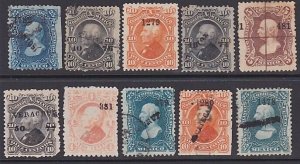 MEXICO 10 Perf Hidalgos - various values & overprints......................A3203