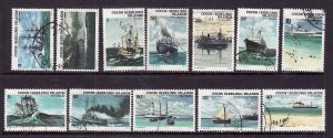 Cocos Is.-Sc#20-31- id10-used set-Ships-1976-