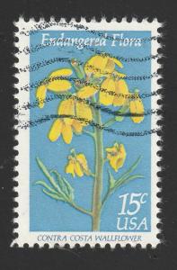 SC# 1785 - (15c) - Endangered Flora, wallflower - Used Single