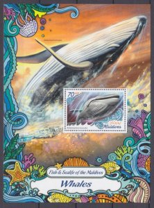 2016 Maldive Islands 6687/B1002 Marine fauna - Whales 9,00 €