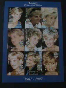 ​SOMALILAND-1997-PRINESS OF WALES-DIANA MNH SHEET-VF WE SHIP TO WORLDWIDE