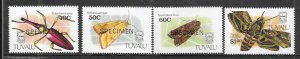 Tuvalu #566-569  Insects  ( MNH) Specimen copies CV $15.00