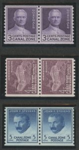 Canal Zone #153-155 Mint (NH) Multiple