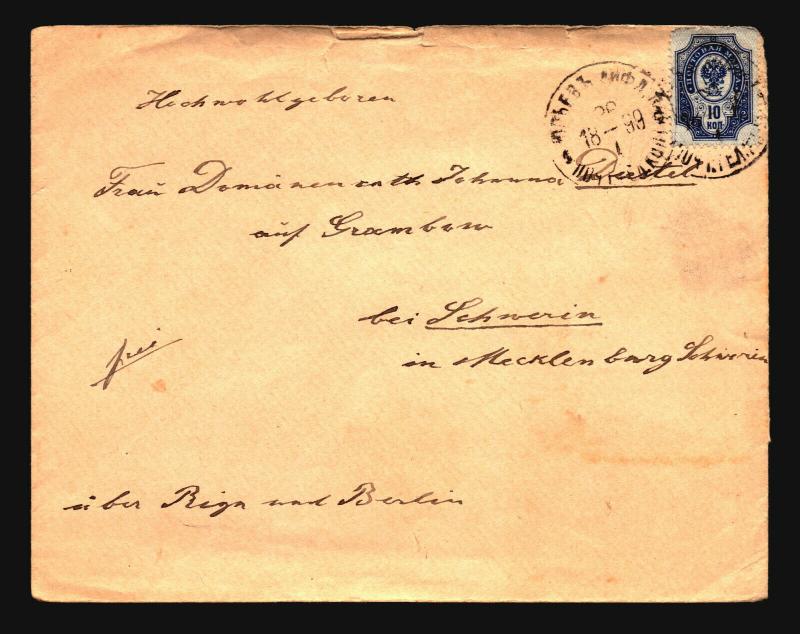 Russia 1899 Cover to Berlin - Z14799