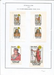 EYNHALLOW -1982 - N. American Indians - Sheets - Mint Light Hinged-Private Issue