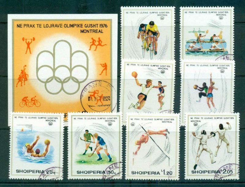 Albania 1975 Olympic Games Munich + MS CTO lot69821