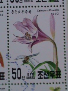 KOREA STAMP: 1992- LOVELY COLORFULWILD FLOWERS  CTO NH  SHEET