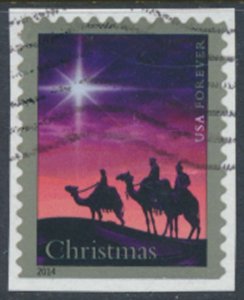  USA Sc# 4945  Used SA on piece Christmas 2014   see details  / scans