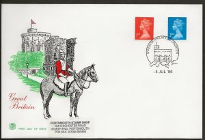 8/7/1996 2nd,1st NVIs NEW COILS / DEFINITIVE HARRISON PHOTO STAMPS FDC