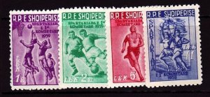 ALBANIA Sc 544-47 NH ISSUE OF 1959 - SPORT