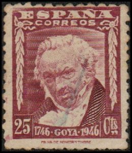 Spain 746 - Used - 25c Francisco de Goya (1946)